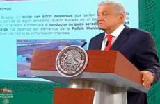 Desaparecieron despensas del tráiler atorado, revela López Obrador