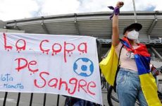 Protestas pacíficas en Bogotá contra realización de Copa América en Colombia