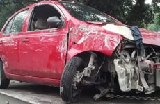 Sólo daños deja un accidente en la carretera libre Valles-Rioverde