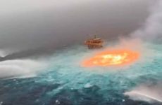 Tormenta eléctrica y fuga de gas, causas de incendio en el mar: Pemex