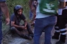 Beodo motociclista sufre una caída y resulta herido