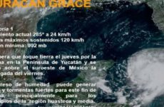 Se prepara Protección Civil para el ingreso de huracán “Grace”