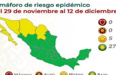Semáforo epidemiológico regresa 4 estados fronterizos a amarillo
