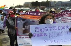 Protestan en CDMX por asesinato de mujeres en Ciudad Juárez