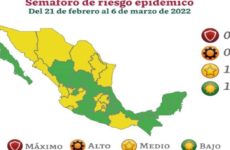 Media República Mexicana (incluido SLP), en semáforo verde; la otra mitad, en amarillo