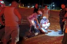 Motociclista lesionado al caer en Tamuín