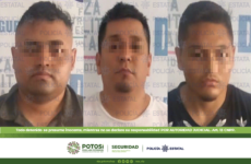 Detienen en Axtla a tres presuntos integrantes del crimen organizado