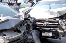 Dos familias resultan heridas en un accidente sobre la carretera México-Laredo