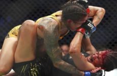 Peleadora de la UFC pierde trozo de frente en combate