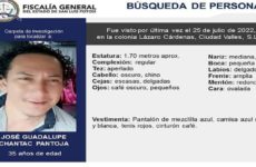 Emite FGE fichas de búsqueda por la no localización de tres personas en la Huasteca potosina