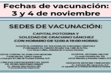 3 y 4 de noviembre jornada de vacunación anti covid para menores de 5 a 17 años