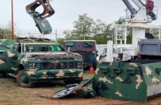 FGR destruye 11 vehículos “monstruo” con blindaje artesanal