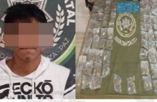 Detienen a tres hombres que traían droga en la Huasteca