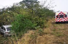 Ebrio conductor sufre un accidente en la carretera Valles-Mante