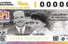 Es oficial: Conchita Calvillo en el billete de lotería del sorteo del próximo martes