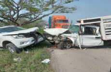 Matrimonio resulta herido al chocar dos camionetas en San Vicente