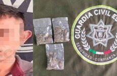 Policías de la GCE detienen a joven que traía varias dosis de droga