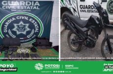 Delincuente abandona motocicleta, municiones y equipo táctico en Rascón 