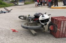 Motociclista resulta herido en accidente vial