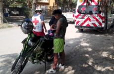 Se accidentan dos motociclistas en la avenida Emiliano Zapata