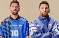 Lionel Messi presentó nueva indumentaria retro de Argentina