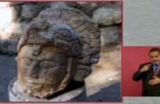 INAH descubre escultura de “cabeza humana” en Chichen Itzá