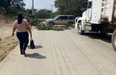Comuneros de San Martín  bloquean camino