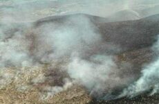 Combaten dos incendios forestales en Matehuala